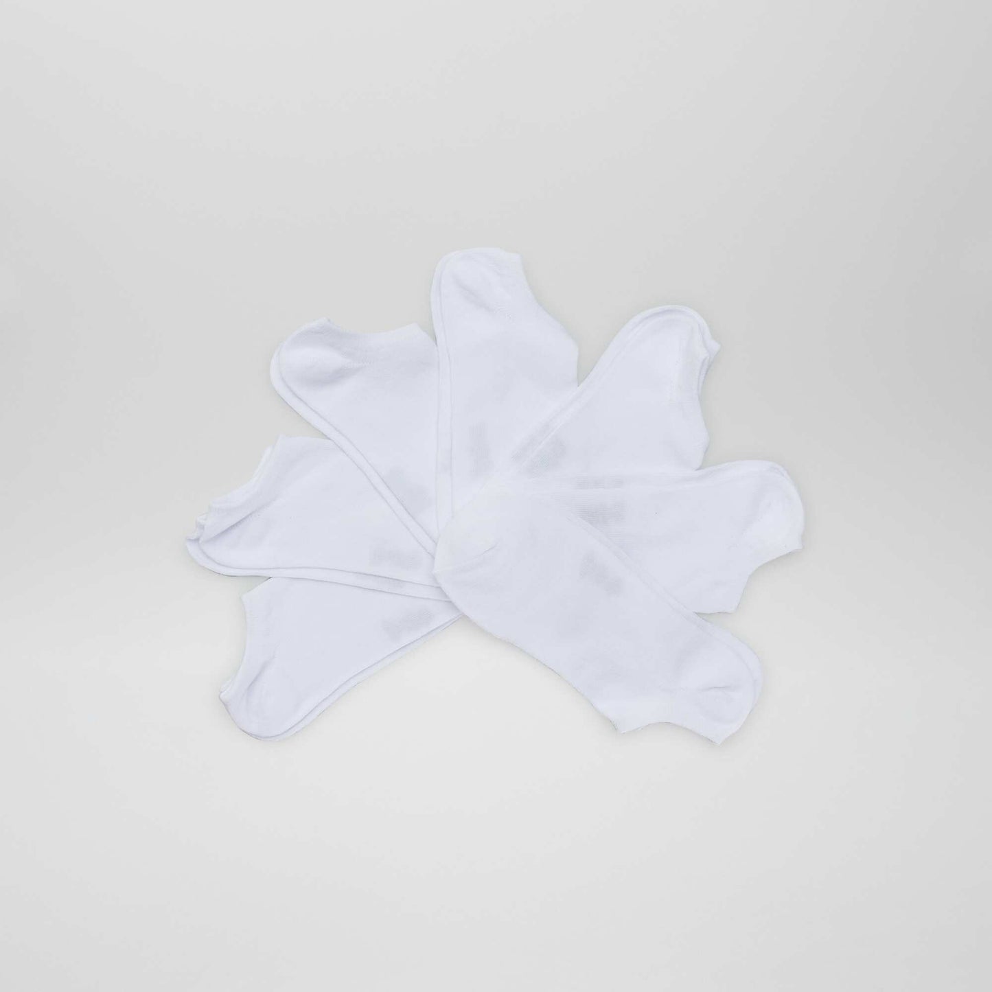 Lot de 4 paires de chaussettes invisibles Blanc