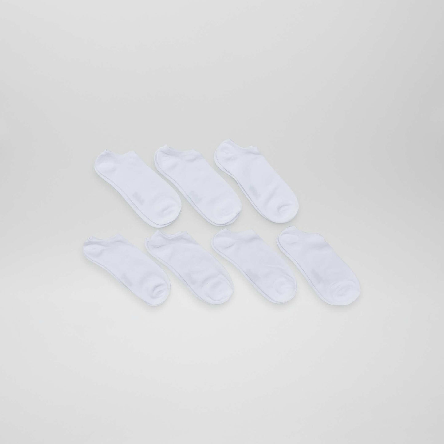 Lot de 4 paires de chaussettes invisibles Blanc