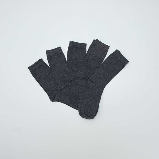 Lot de 5 paires de chaussettes Gris