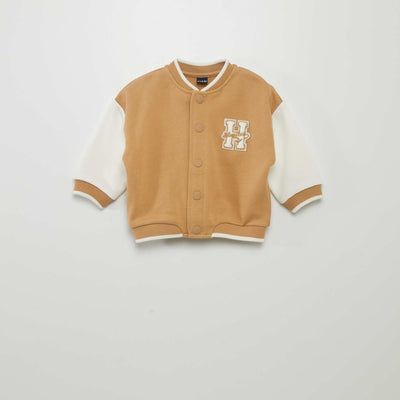 Veste style universit am ricaine Beige
