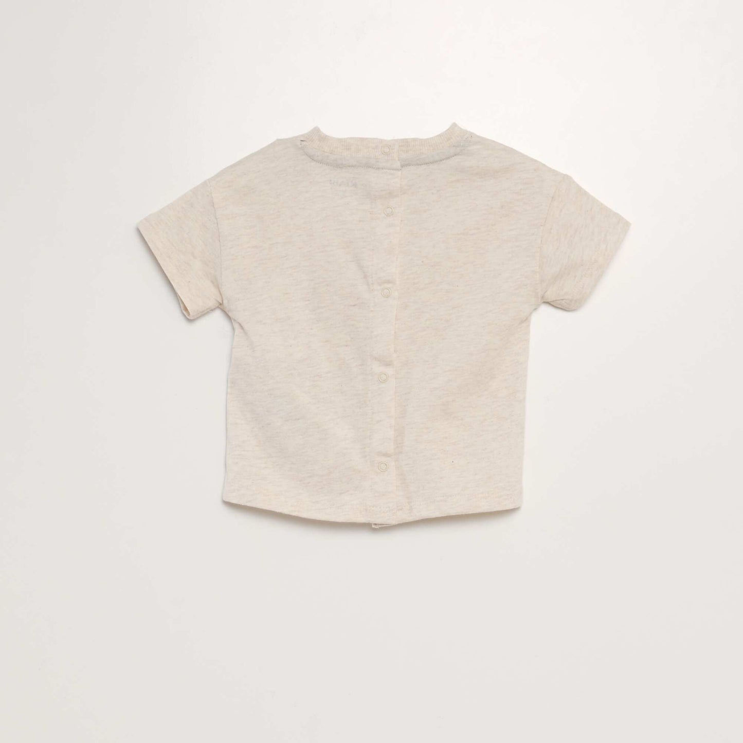 Tee-shirt manches courtes imprim  Beige