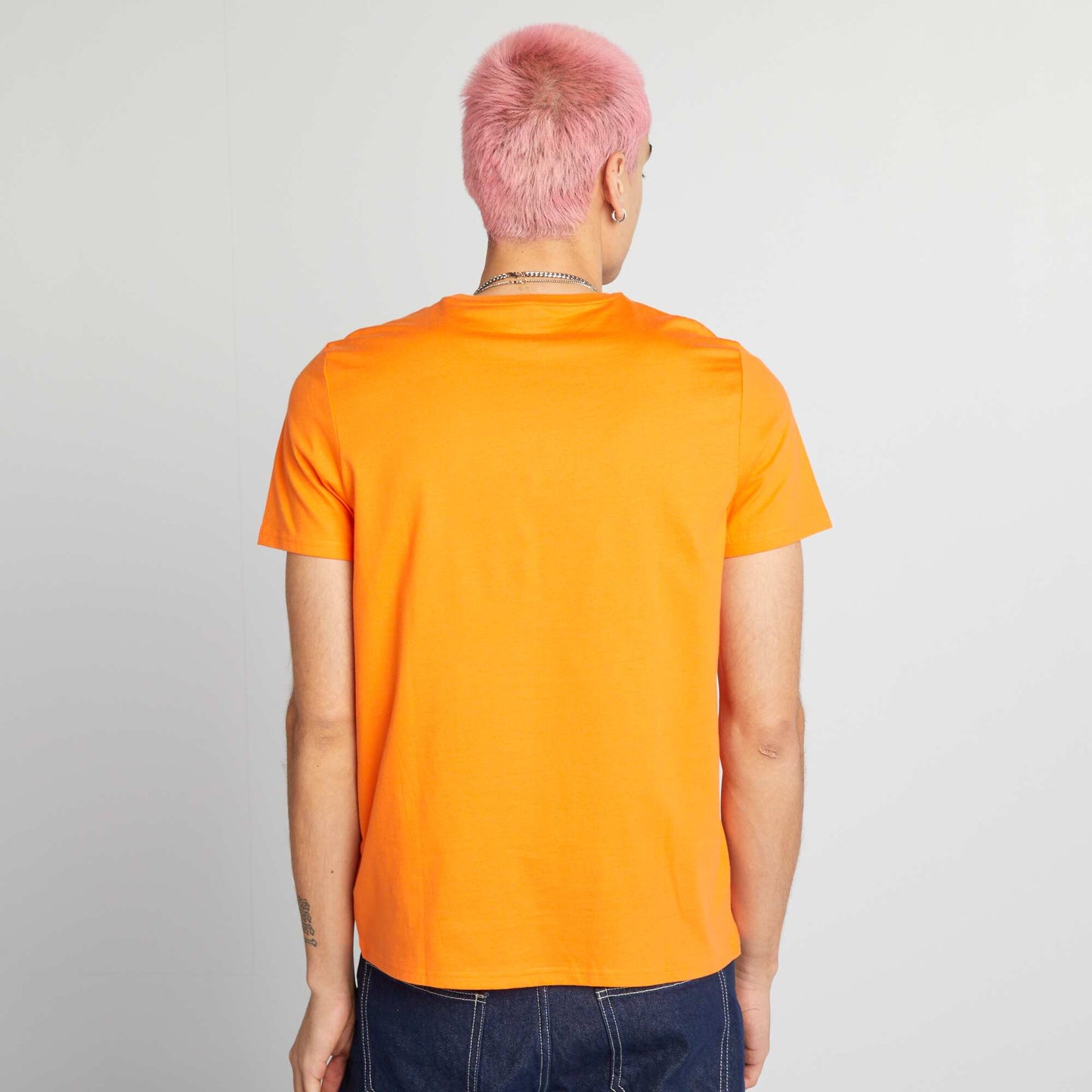 T-shirt imprim    message Orange