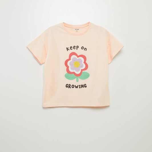 T-shirt anim manches courtes Rose