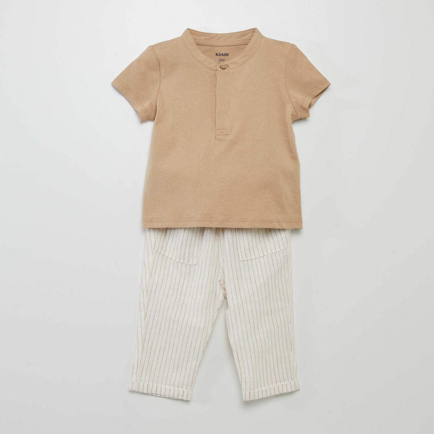 Ensemble t-shirt + pantalon - 2 pi ces Beige