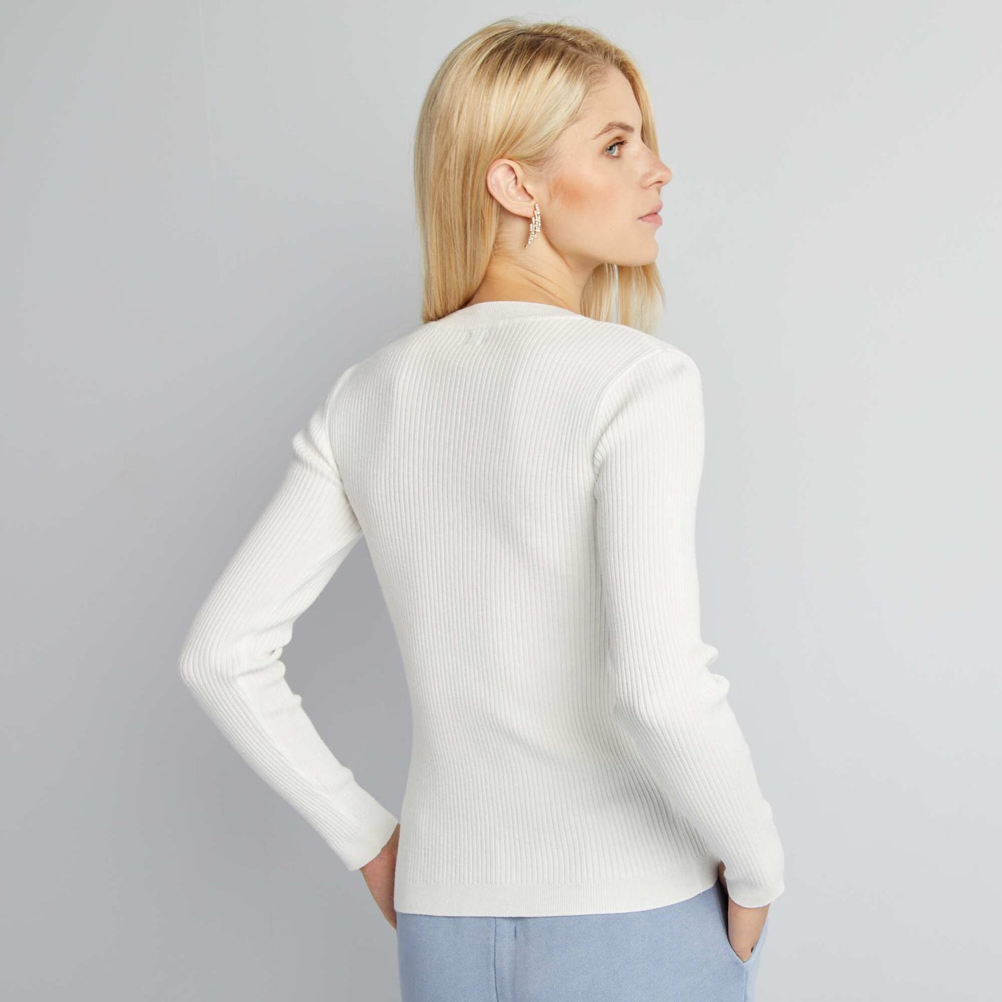 Pull c tel col montant Blanc
