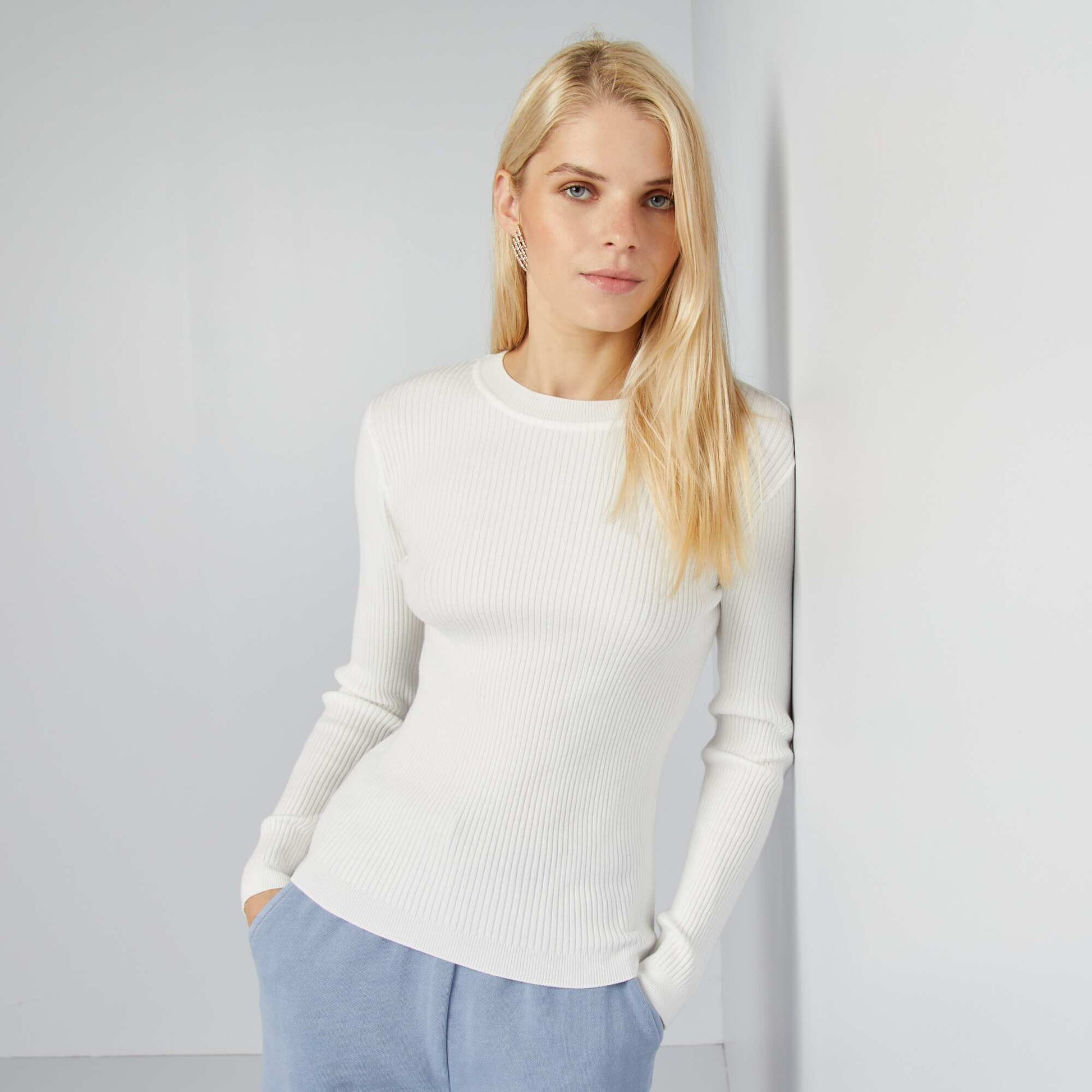 Pull c tel col montant Blanc