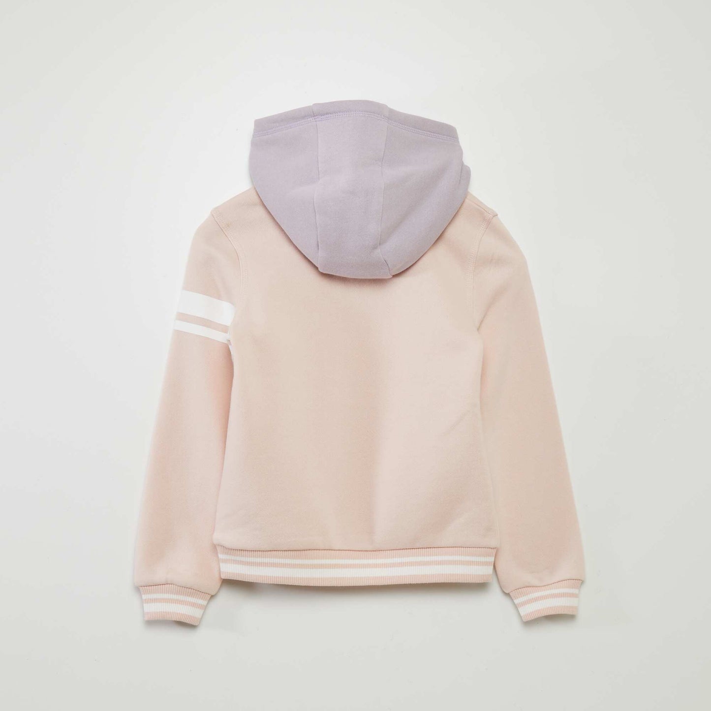 Sweat capuche bicolore style am ricain Rose