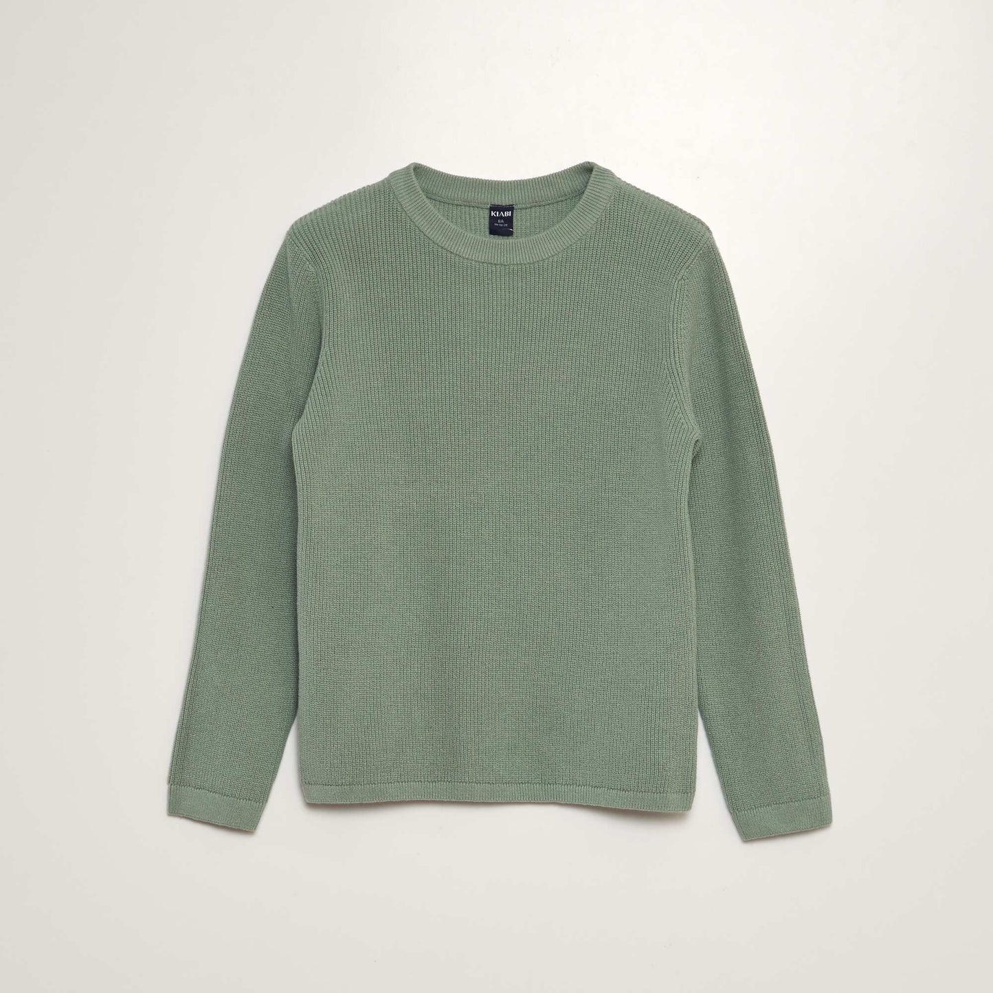 Pull en maille   col rond Vert