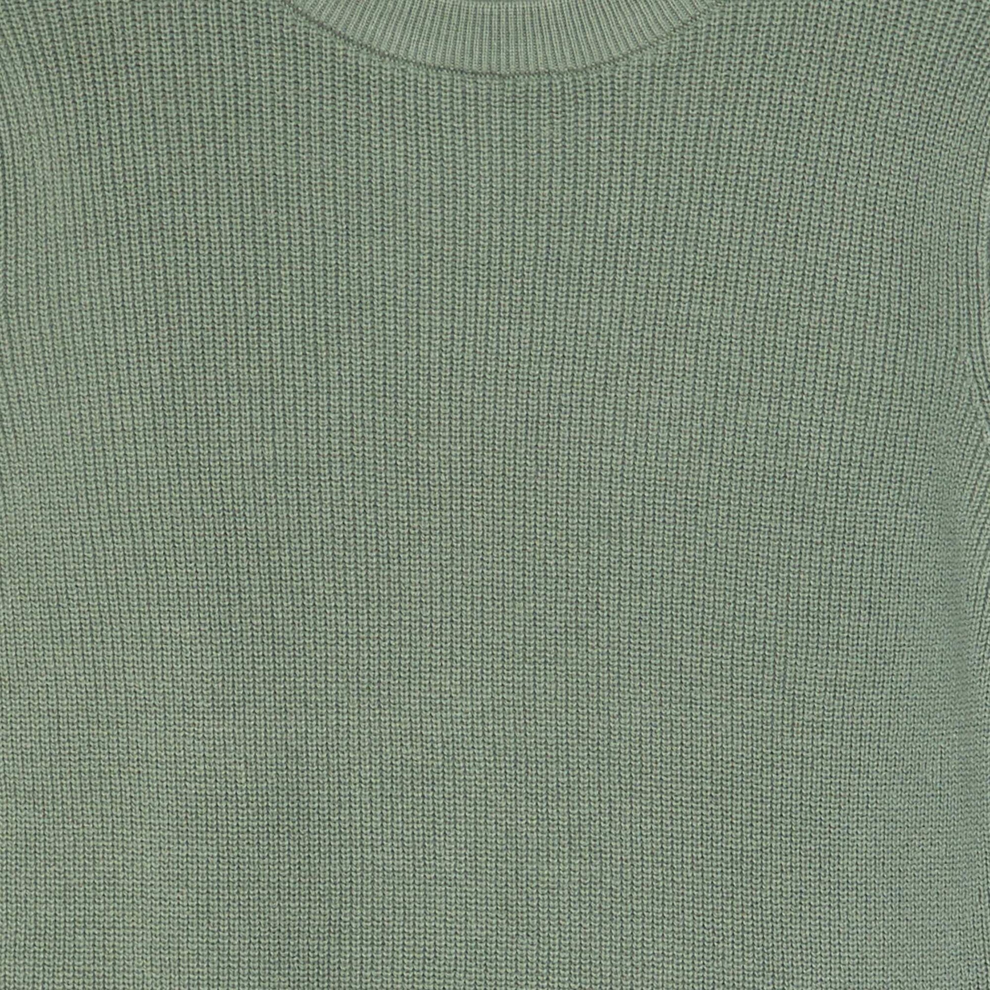 Pull en maille col rond Vert