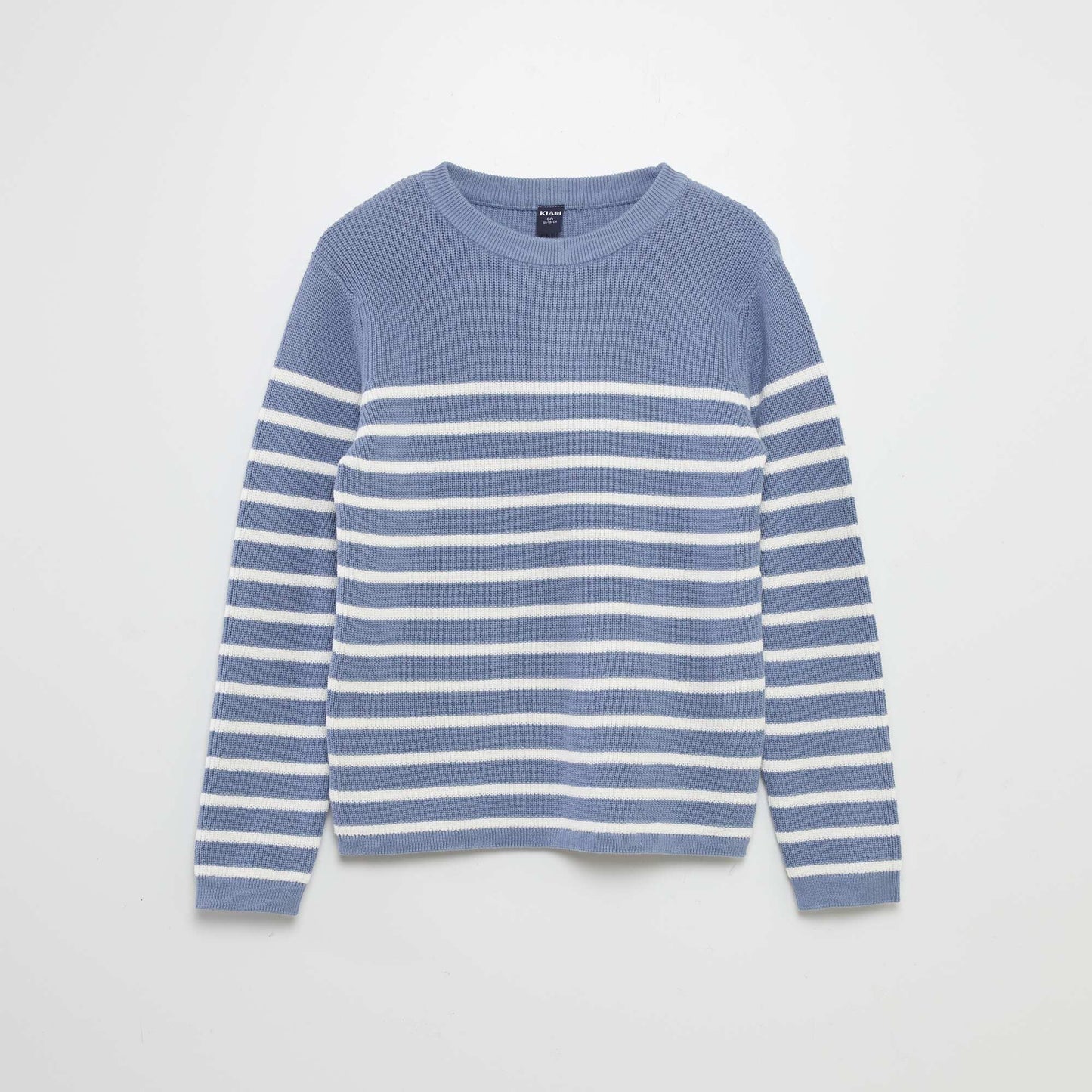 Pull en maille rayures Bleu