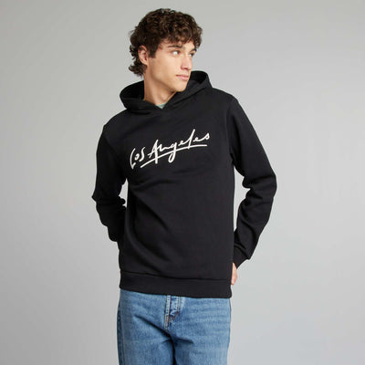 Sweat capuche en molleton Noir
