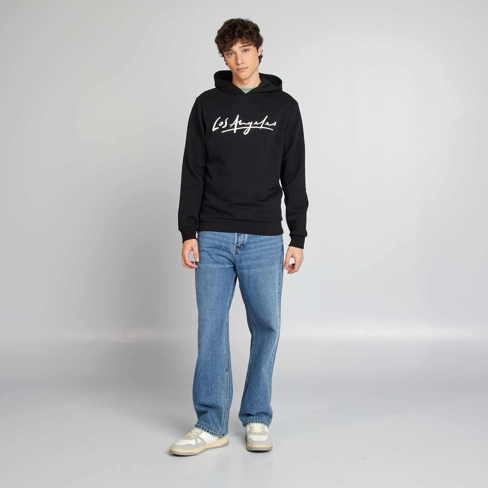 Sweat capuche en molleton Noir