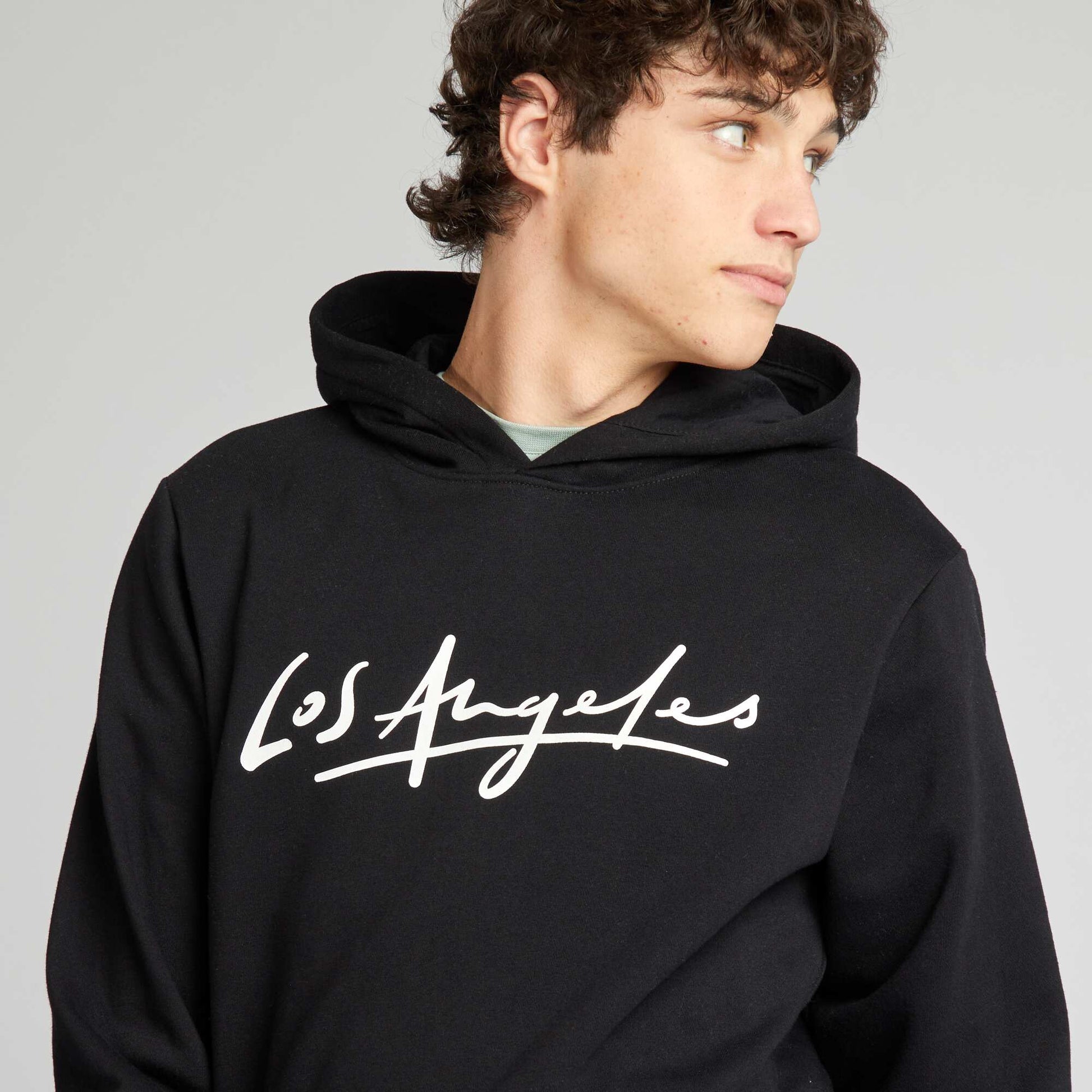 Sweat capuche en molleton Noir