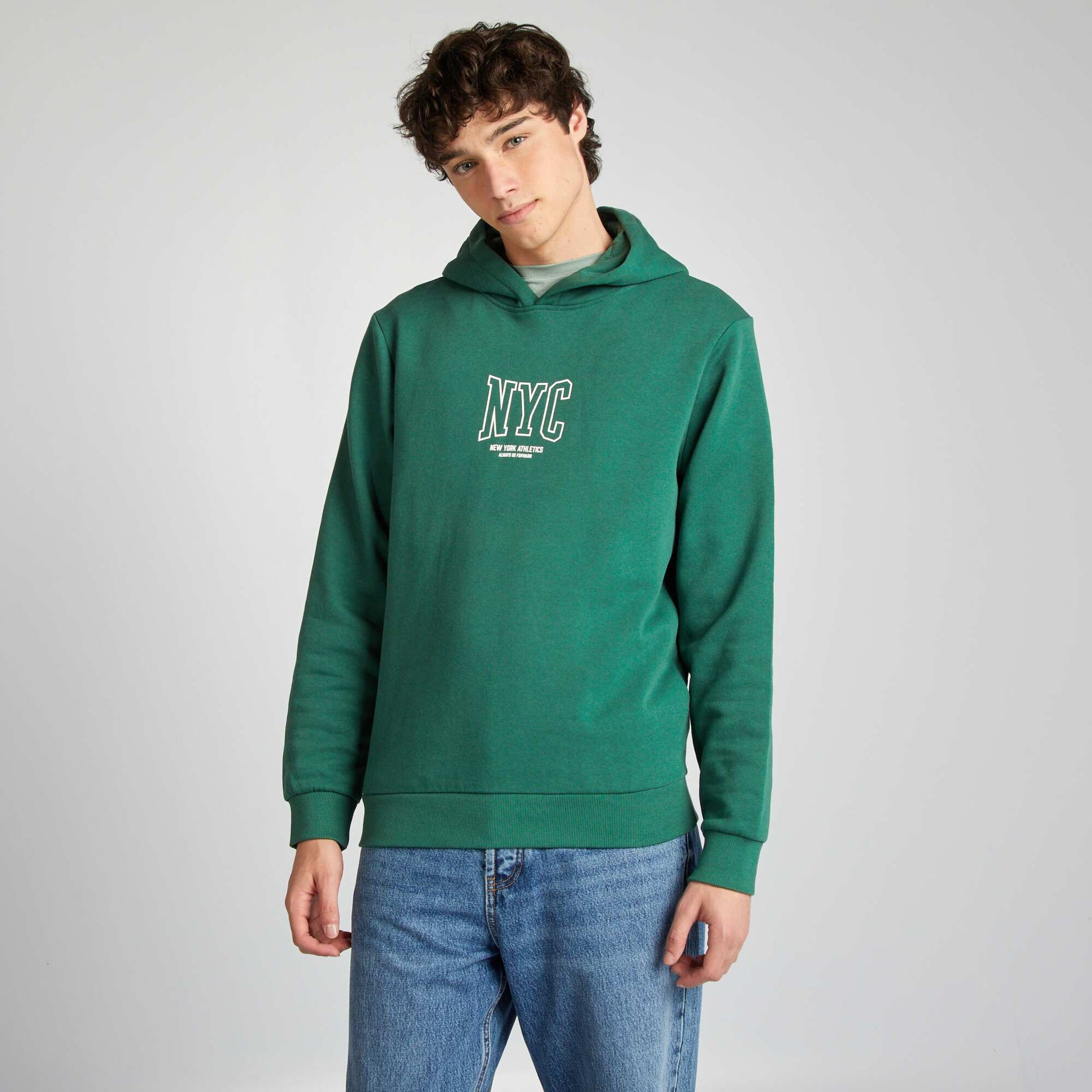 Sweat capuche en molleton Vert