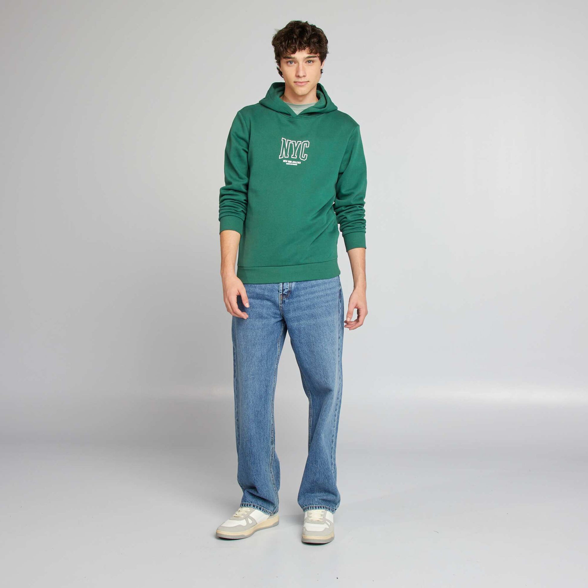 Sweat capuche en molleton Vert