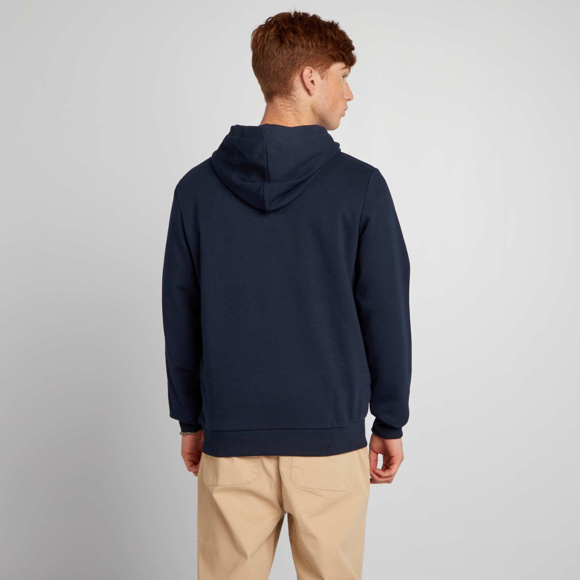 Sweat capuche en molleton Bleu marine 'Chicago'
