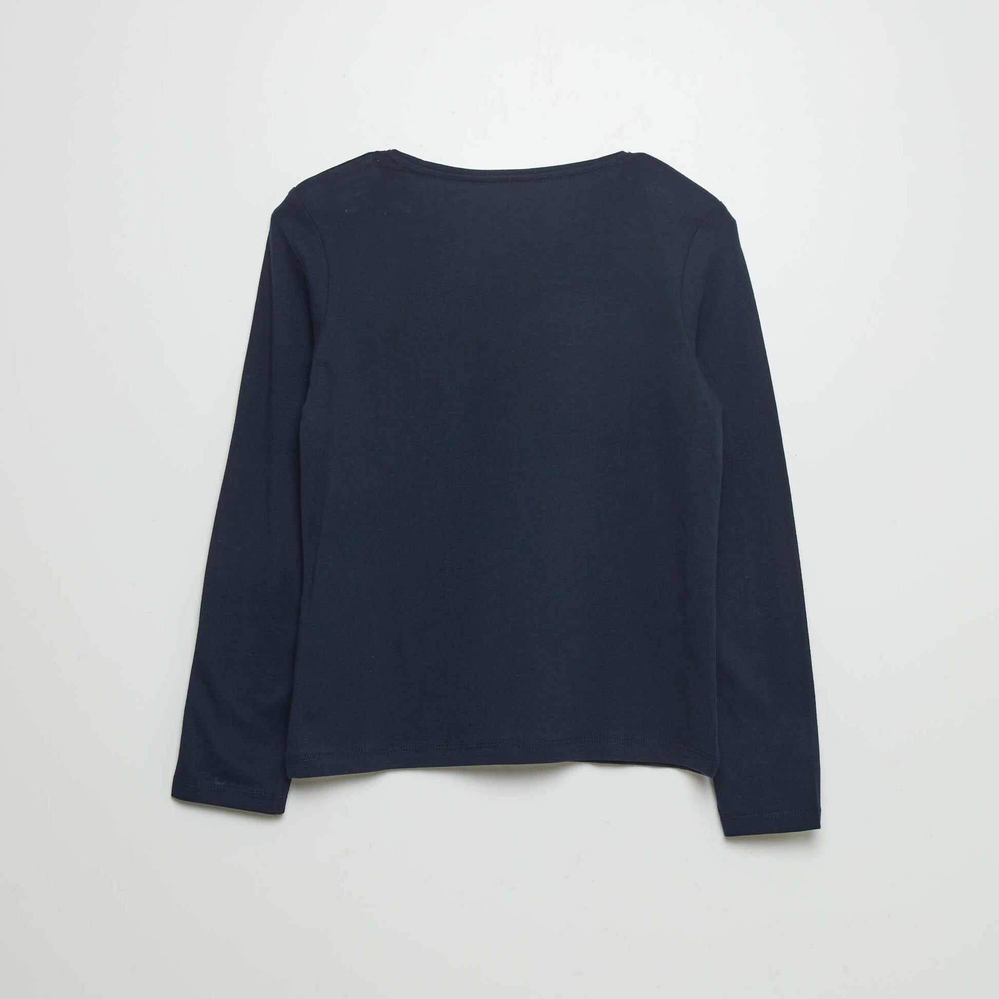 T-shirt en coton imprim Bleu marine