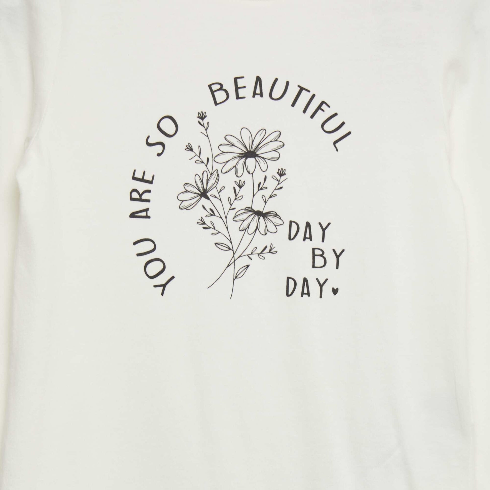T-shirt en coton imprim Blanc