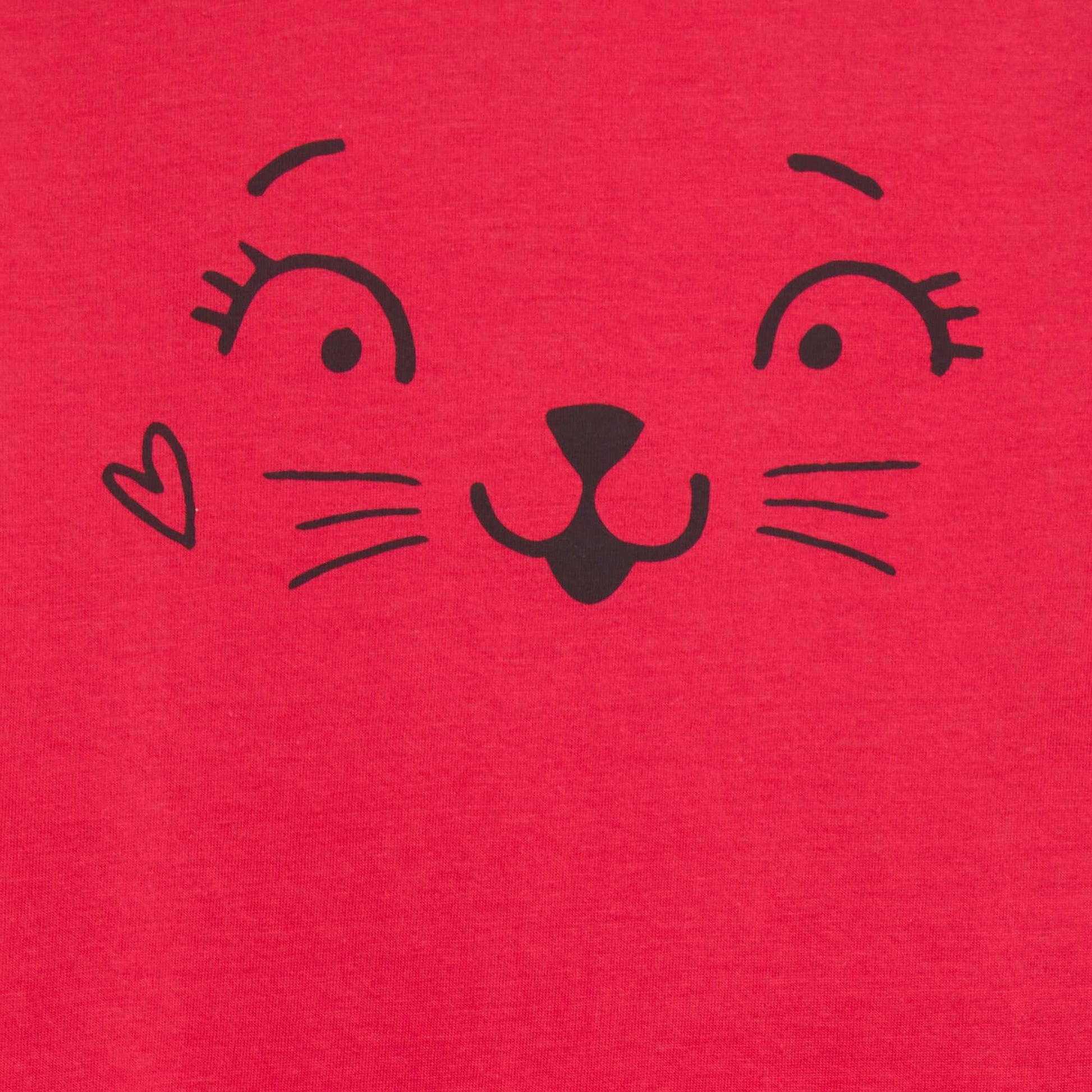 T-shirt en coton imprim Fuchsia