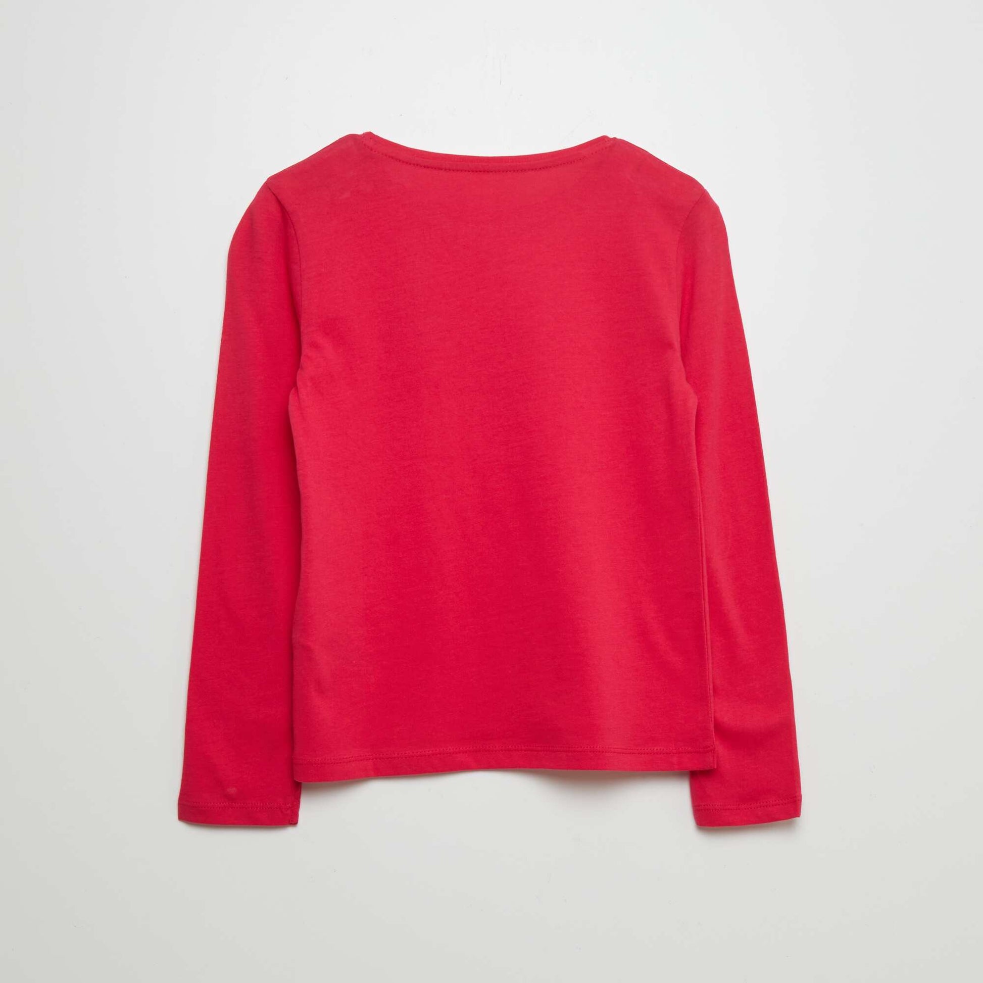T-shirt en coton imprim Fuchsia