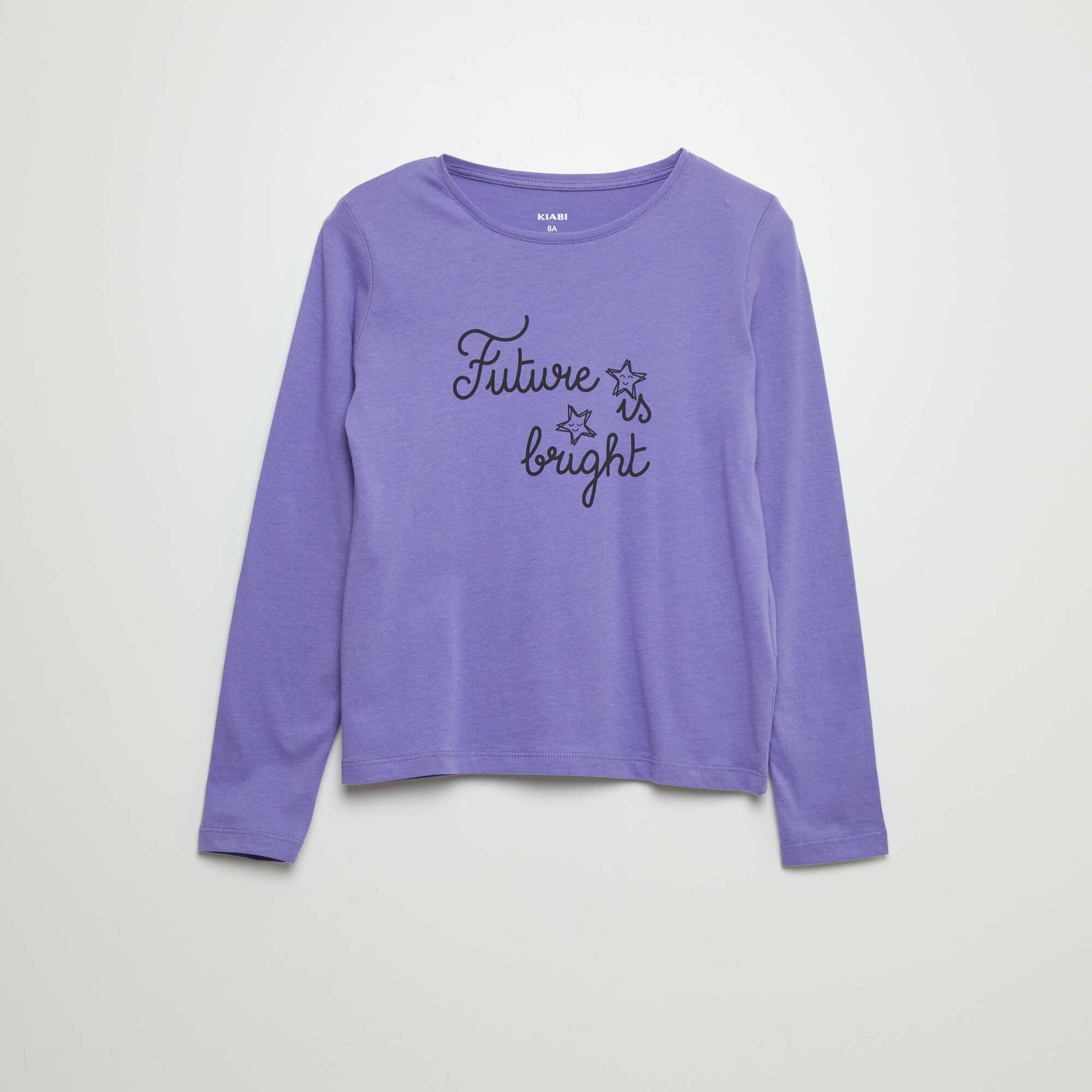 T-shirt en coton imprim Violet