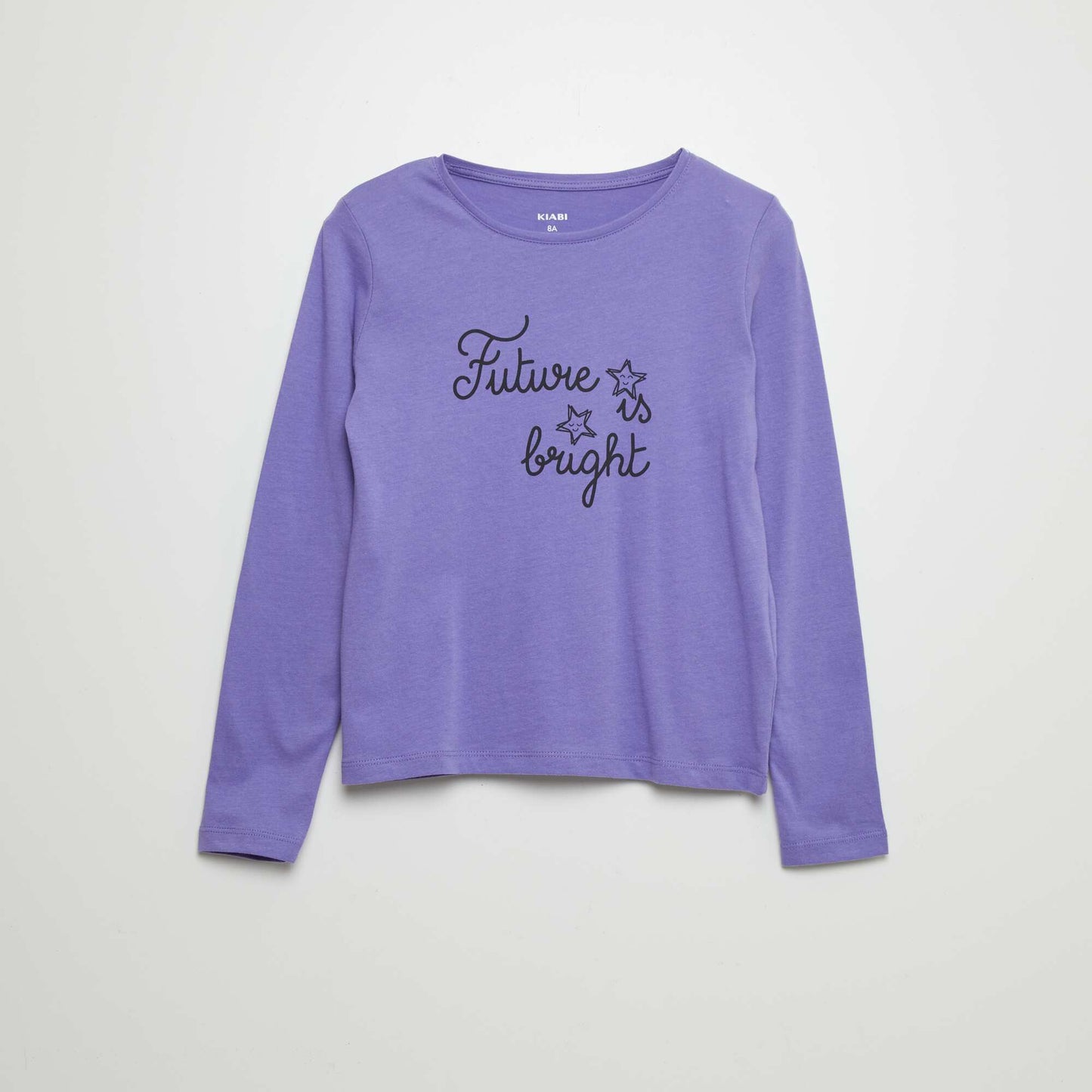 T-shirt en coton imprimé Violet