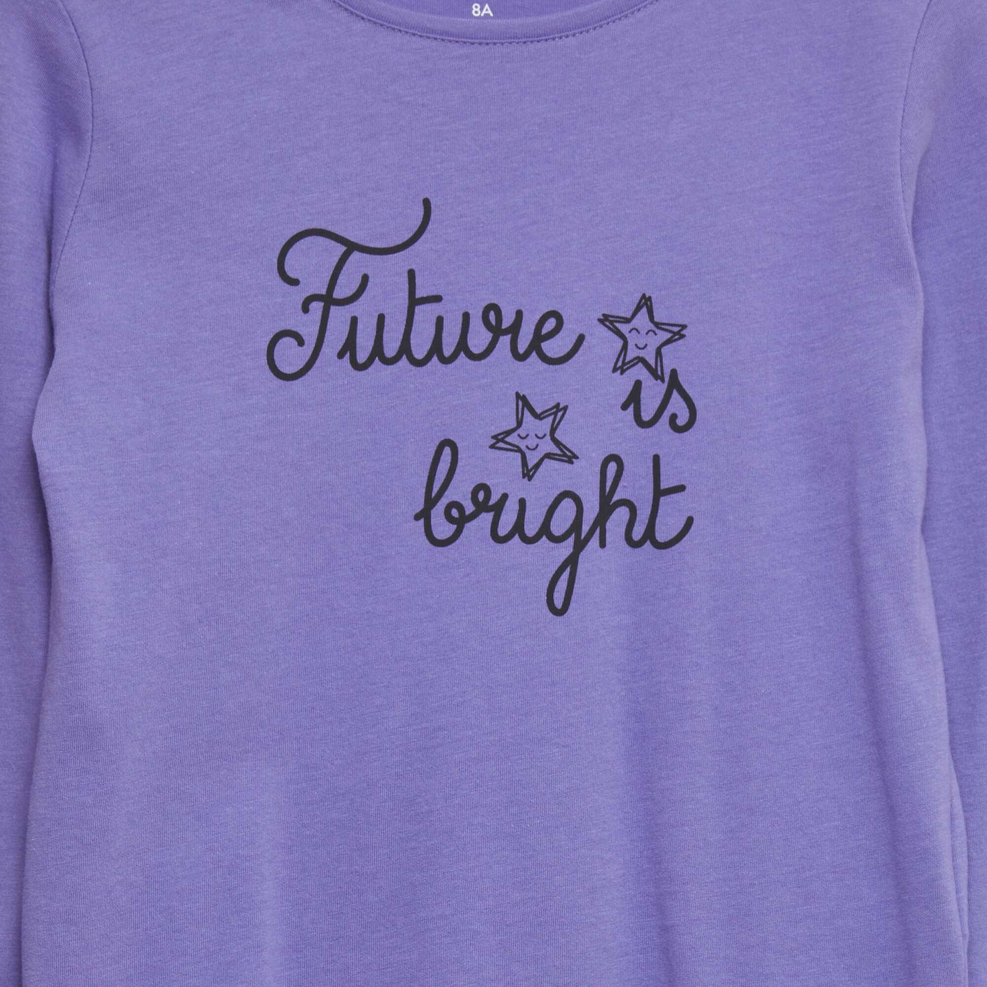 T-shirt en coton imprim Violet