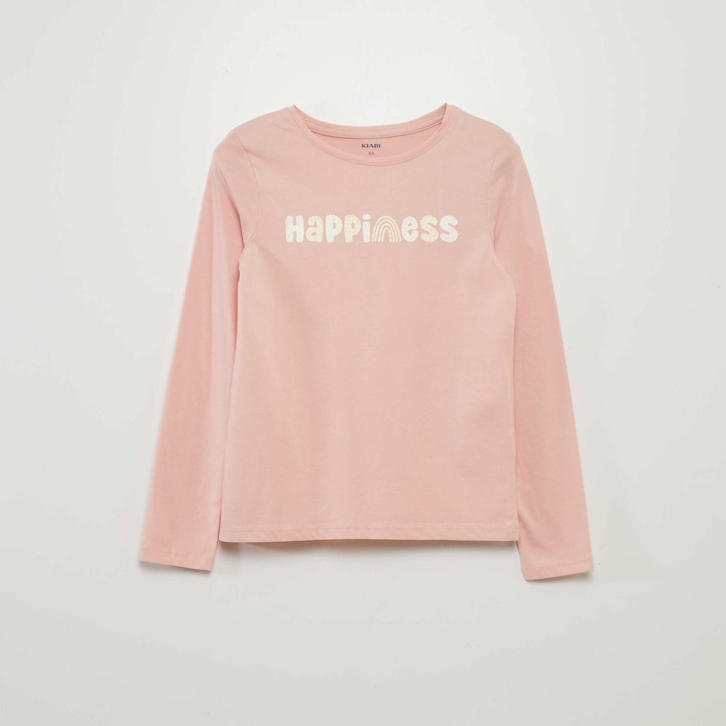 T-shirt imprim manches longues BLANC