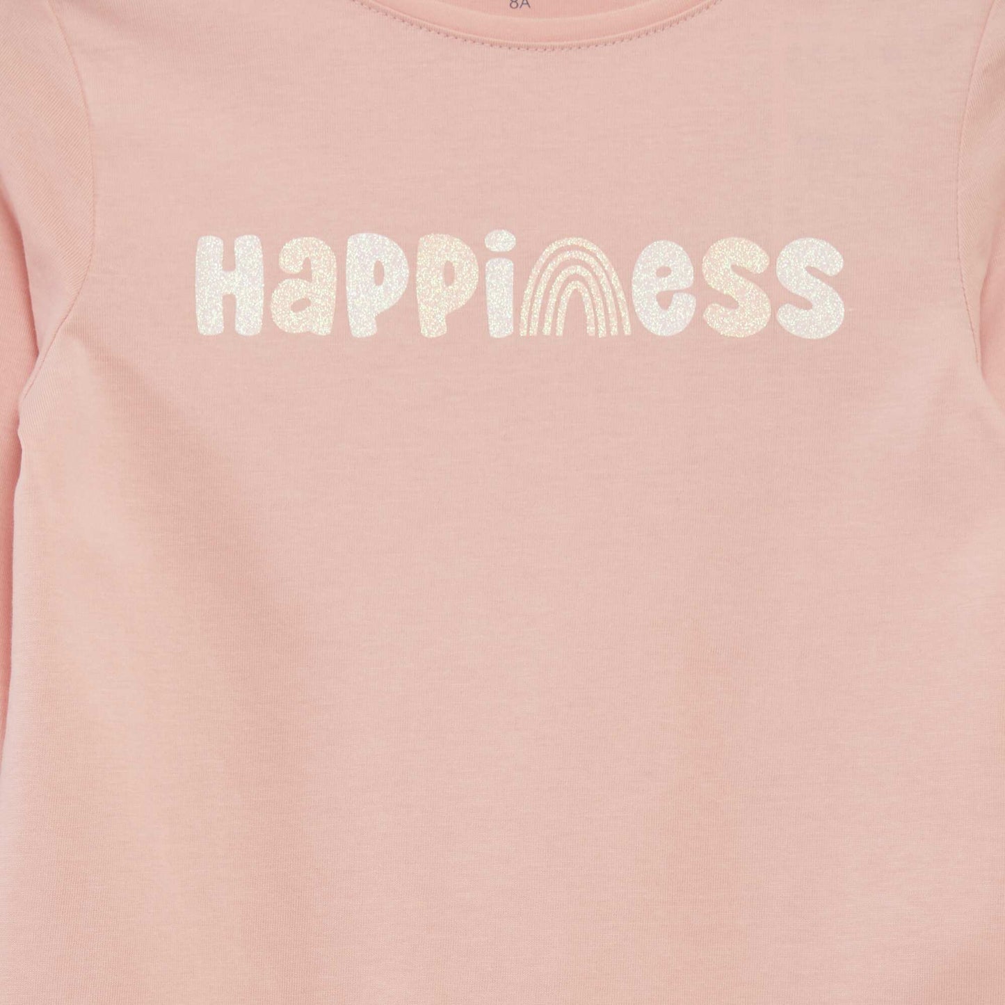 T-shirt imprim manches longues BLANC