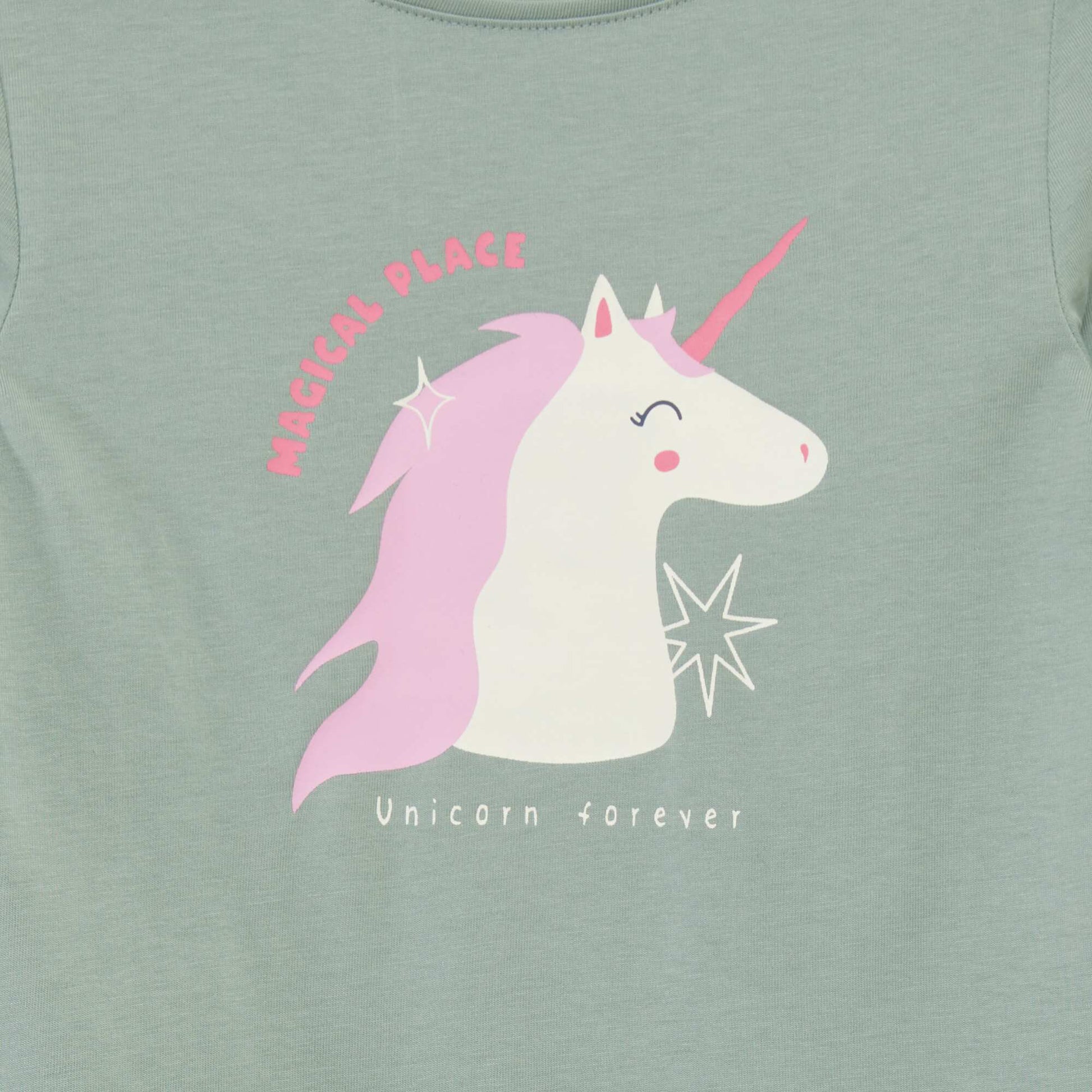 T-shirt imprim manches longues VERT