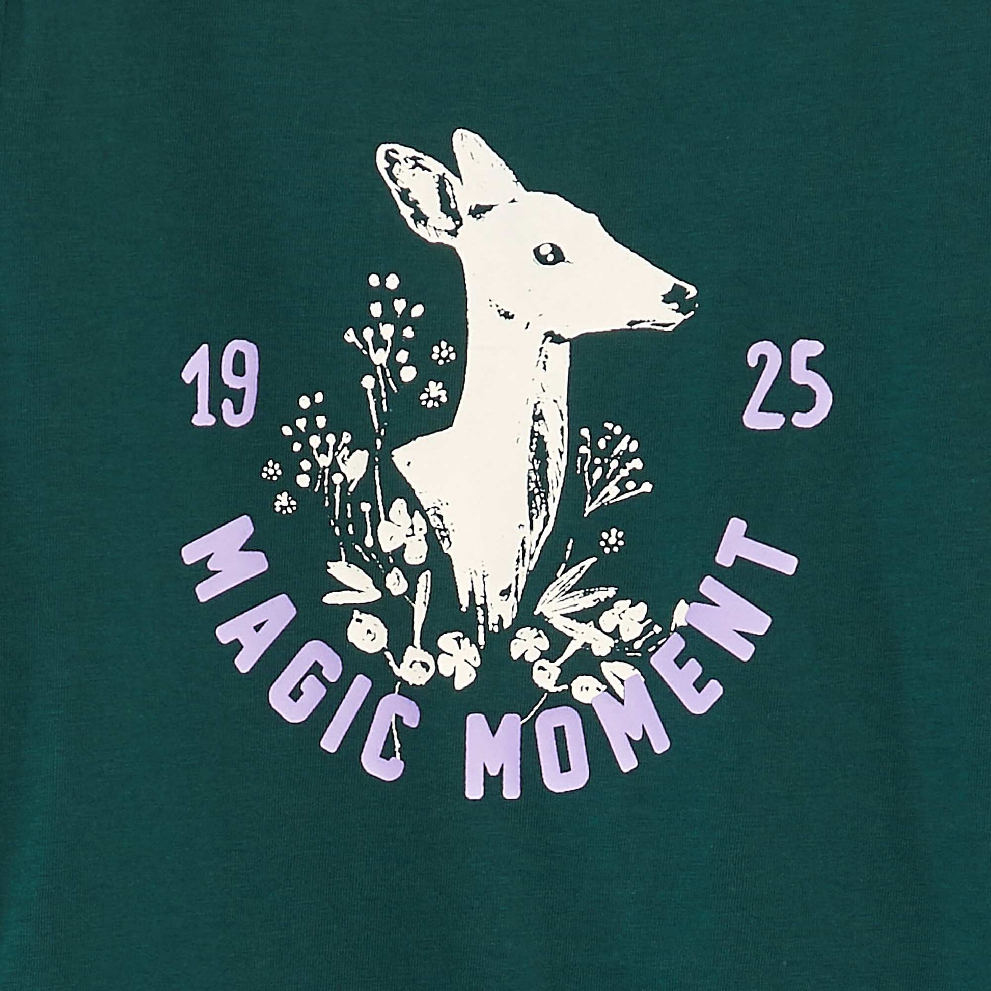 T-shirt imprim manches longues Vert fonc