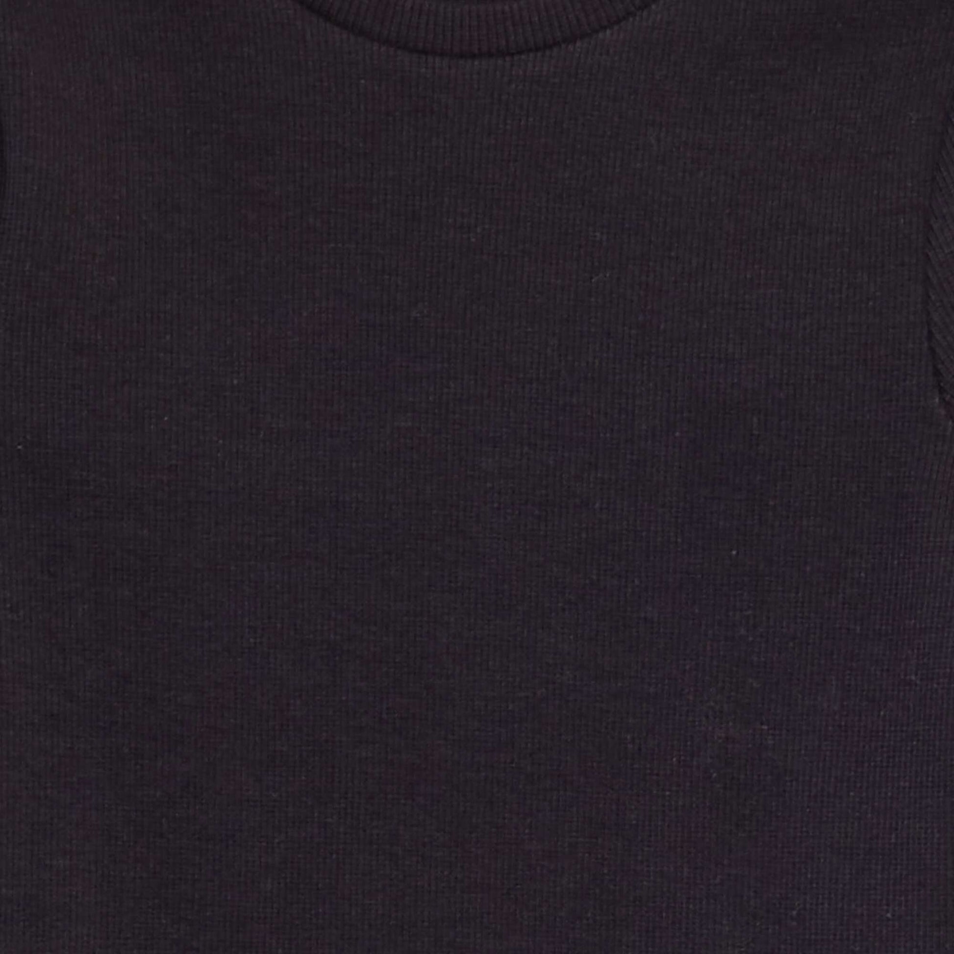 T-shirt côtelé manches longues Noir
