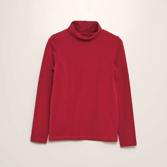 Sous pull en coton stretch Rouge