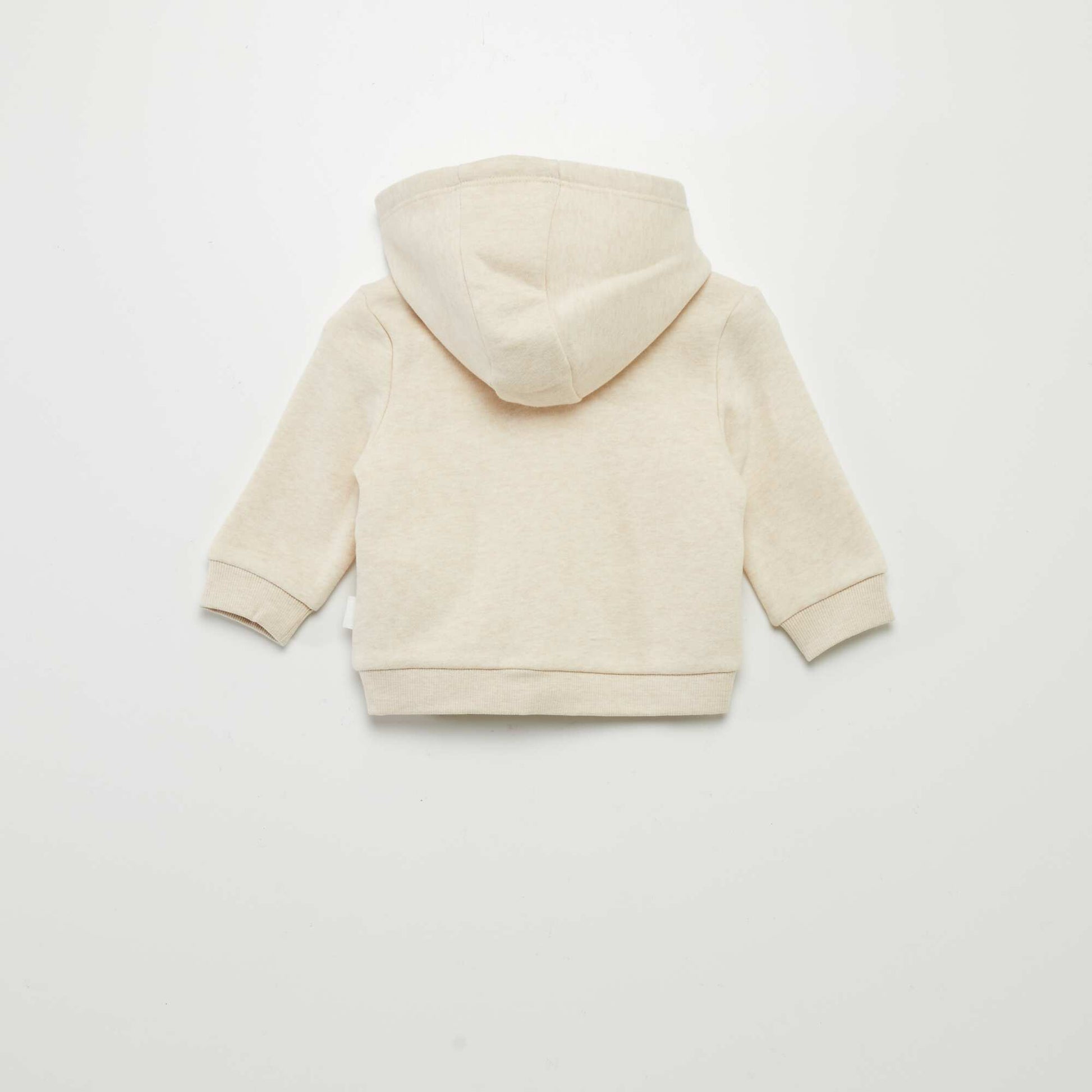 Sweat zipp capuche Ecru