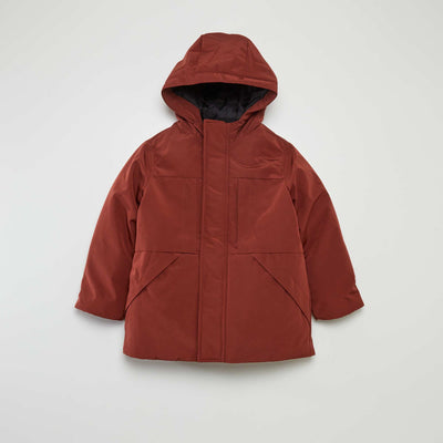 Parka à capuche Rouge