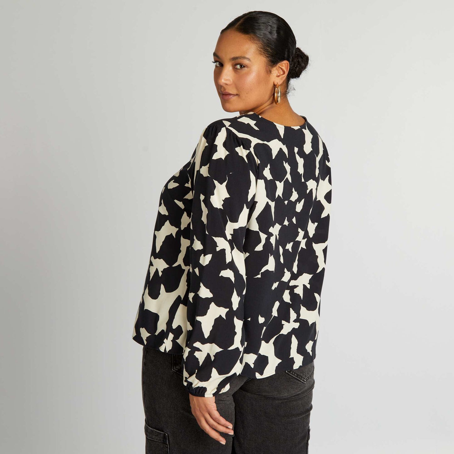 Blouse   motif Noir