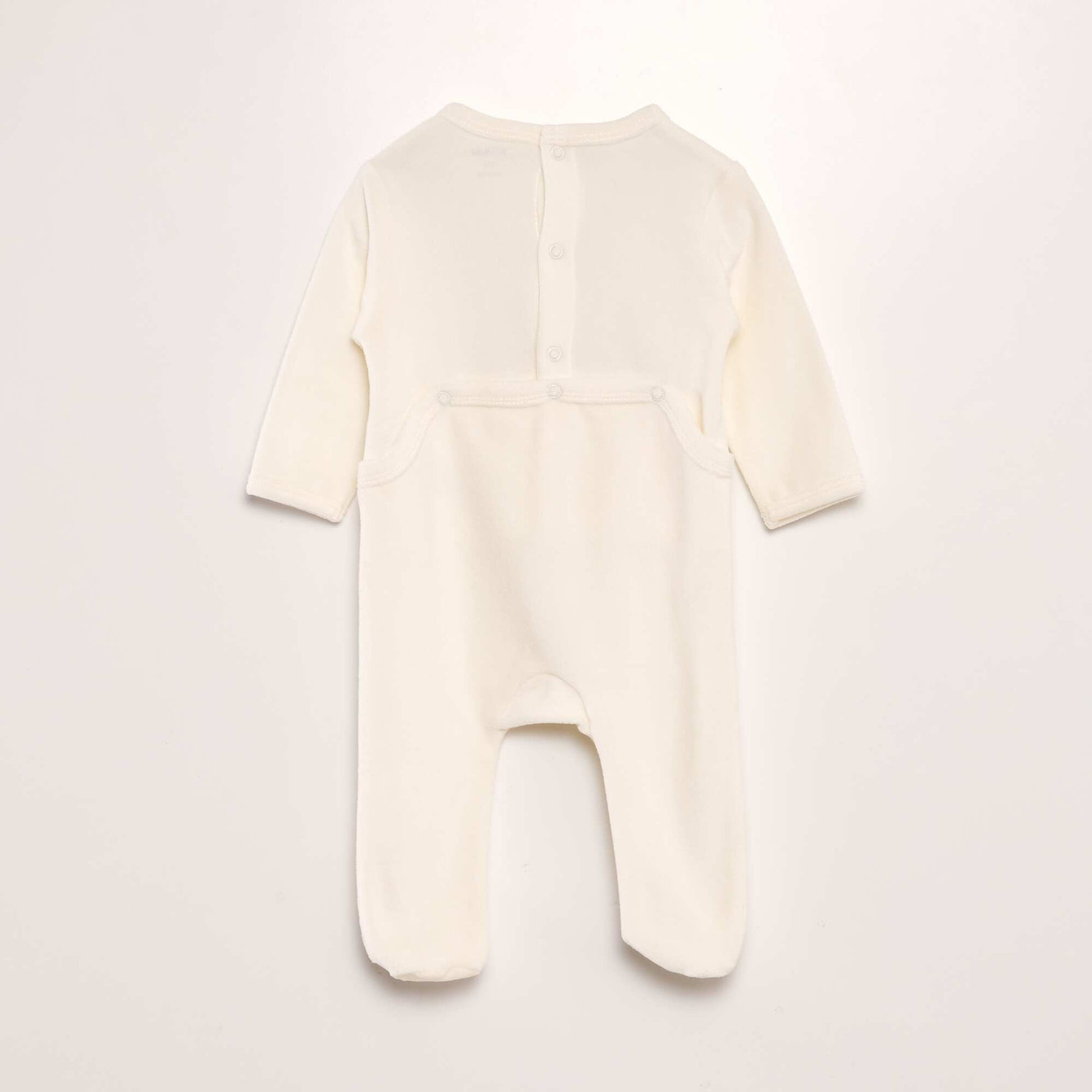 Pyjama dors-bien en velours Beige