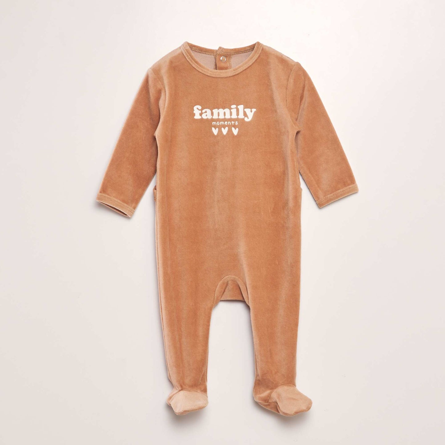 Pyjama dors-bien en velours Marron