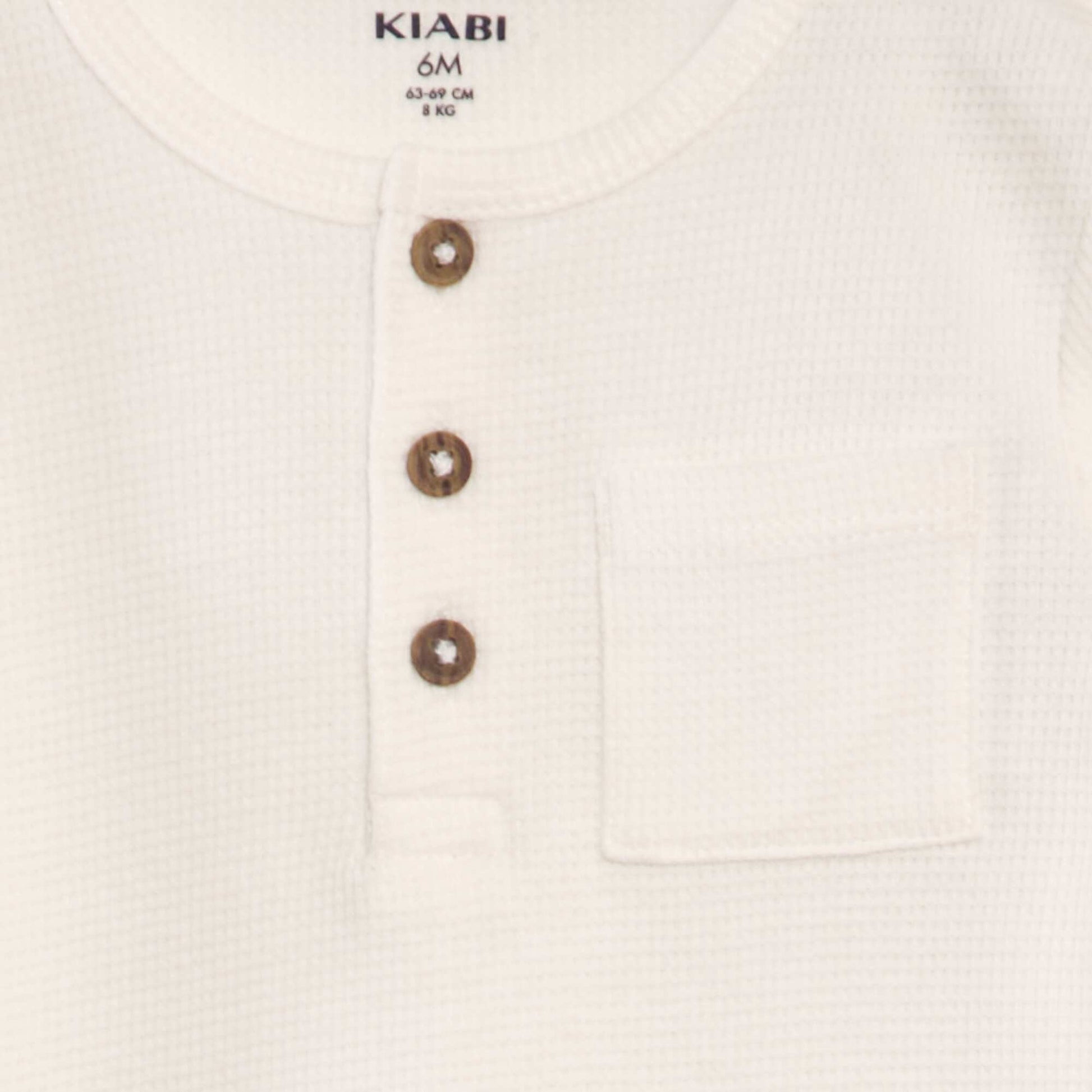 T-shirt en maille gaufr e blanc