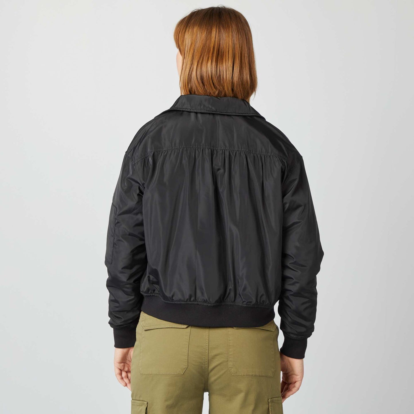 Blouson satin  noir