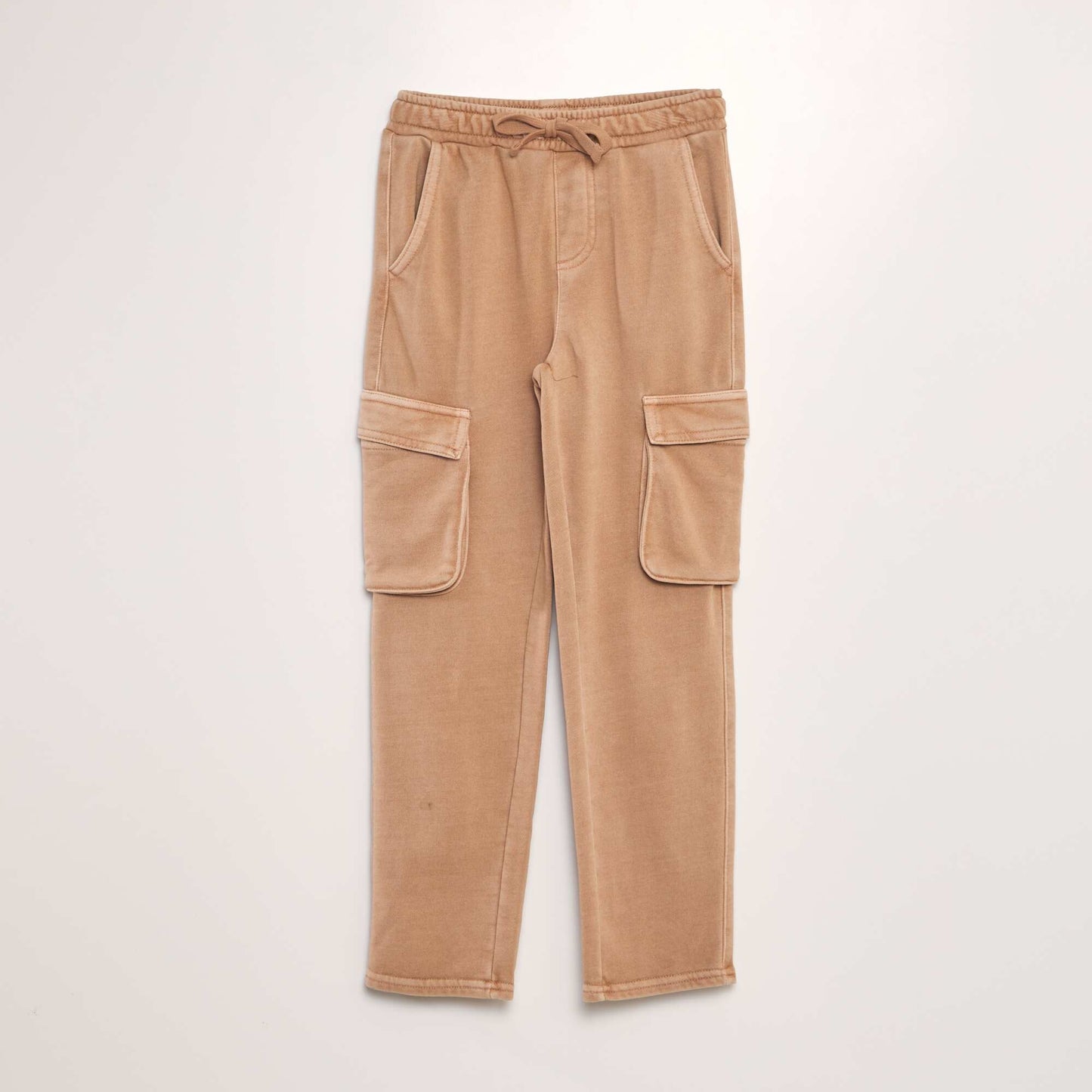 Pantalon droit avec poches rabat Marron