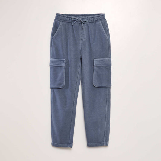 Pantalon droit avec poches rabat Bleu