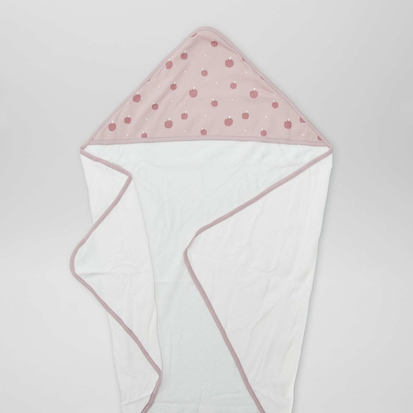 Cape de bain en  ponge avec capuche imprim e Rose