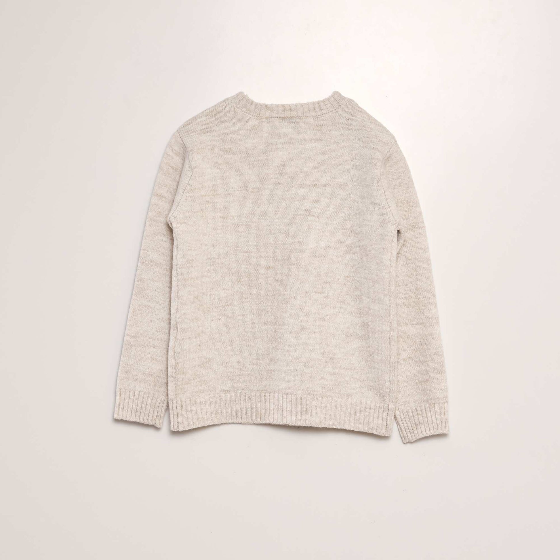 Pull torsad col rond Beige