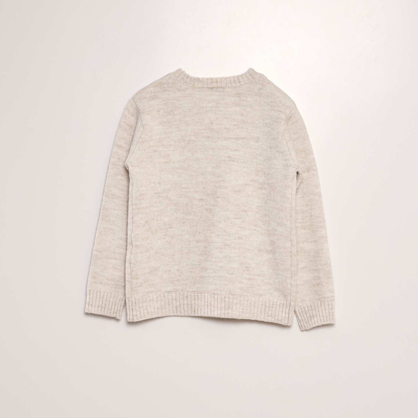 Pull torsad  col rond Beige