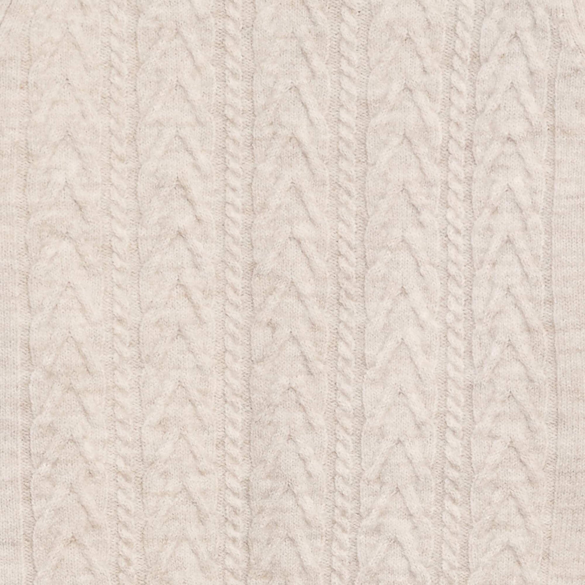 Pull torsad col rond Beige