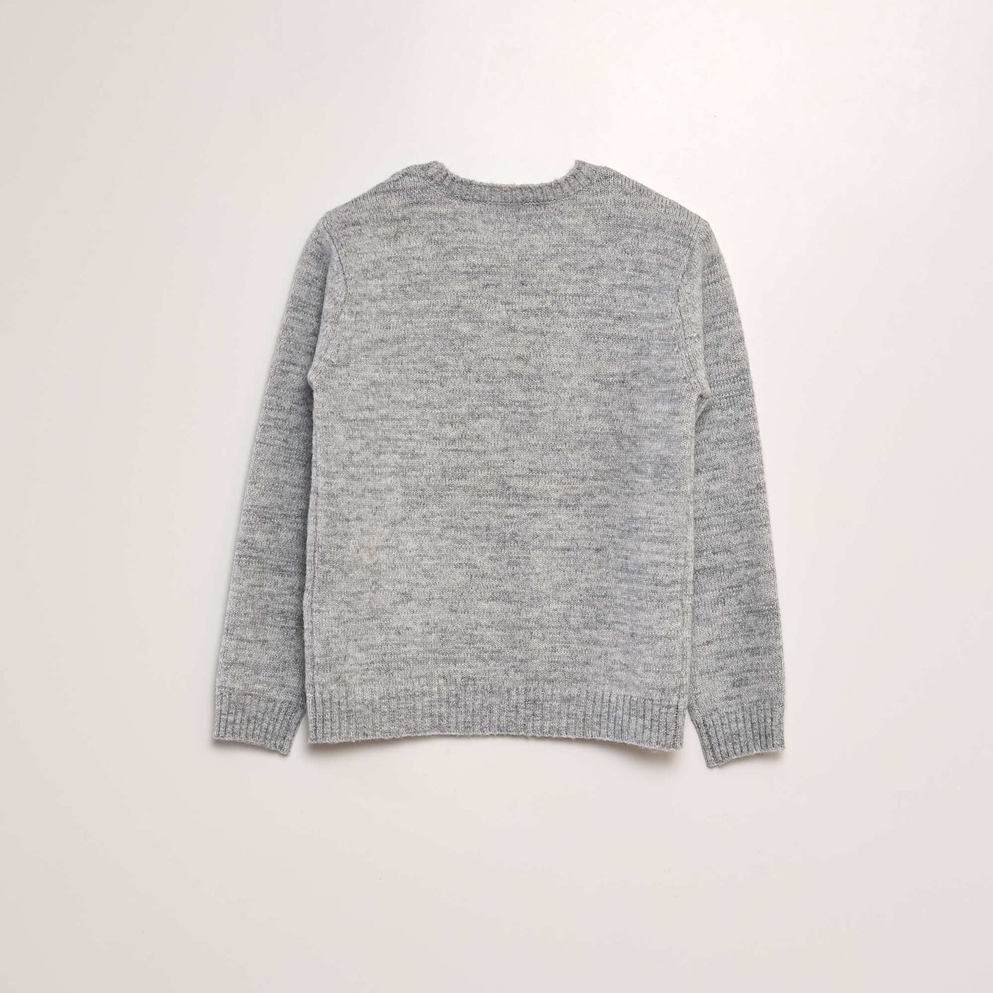 Pull torsad  col rond Gris