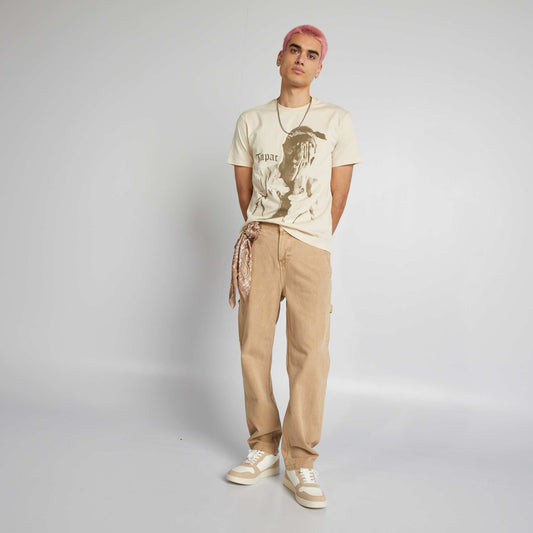 T-shirt 'Tupac' Beige