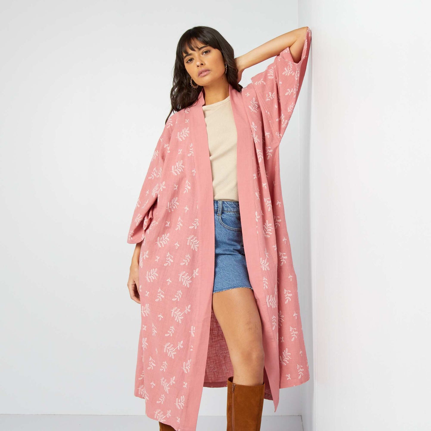 Kimono long Rose