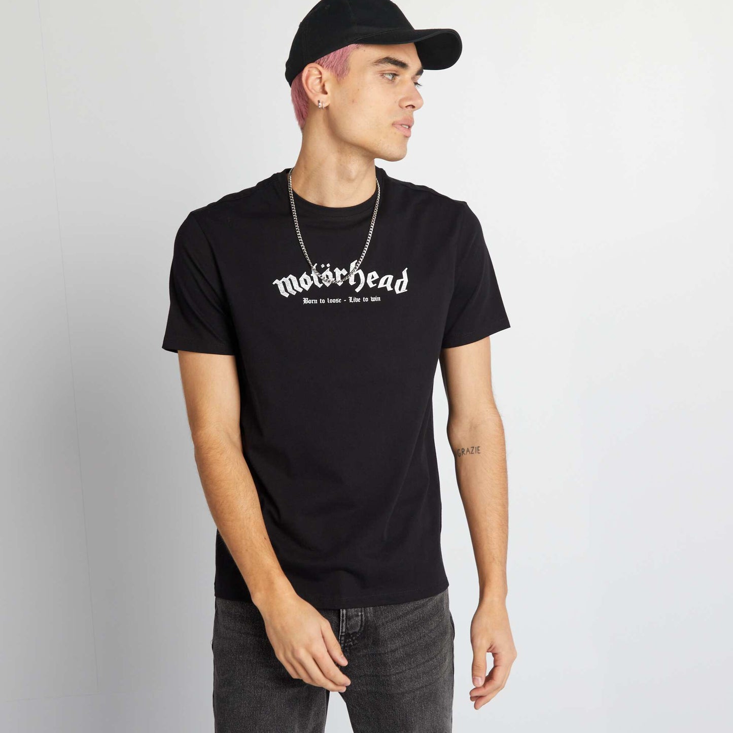 T-shirt oversize 'Motorhead' noir